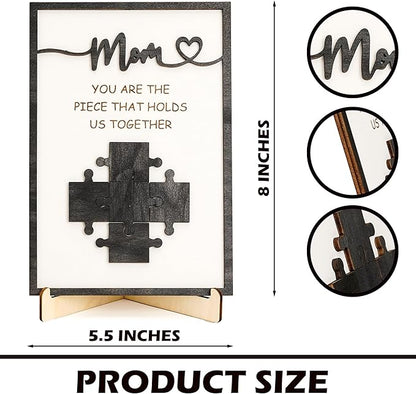 Mothers day gifts for mom from daughter/son - You Are the Piece That Holds Us Together – Gifts for Mom- Customized Moms Puzzle Piece Sign, Best Presents for Moms, Best mommm Ever Gift, Mothers Dayy Decor for Mother's Day
