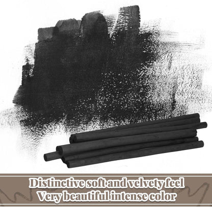 Gueevin 100 Pcs Willow Charcoal Sticks, Willow Charcoal, Artists, Beginners, Students, Perfect for Sketching, Drawing, Shading, and Fine Art Christmas Gifts for Art (5-7mm)
