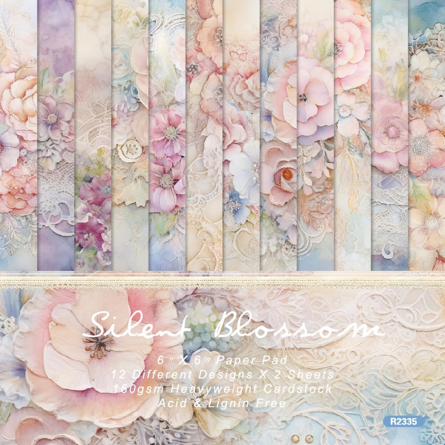 YASMEN 24 Sheets Scrapbook Paper Pads, 6X6 Single-Sided Cardstock Paper, Decorative Craft Paper, Flowers Pattern Paper Pack, DIY Decopodge Papers, Journal Scrapbooking Supplies, Card Making Supplies - Crafty Corner