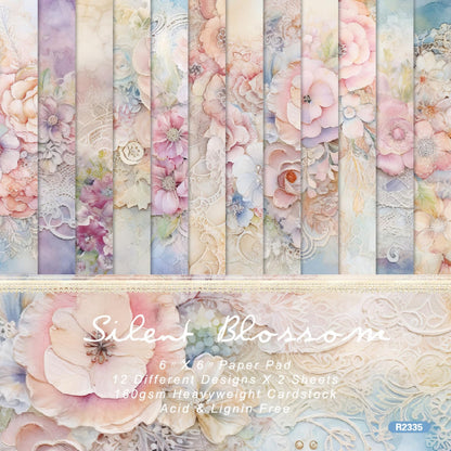 YASMEN 24 Sheets Scrapbook Paper Pads, 6X6 Single-Sided Cardstock Paper, Decorative Craft Paper, Flowers Pattern Paper Pack, DIY Decopodge Papers, Journal Scrapbooking Supplies, Card Making Supplies - Crafty Corner