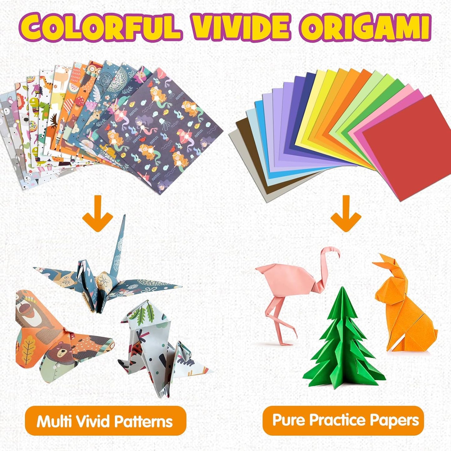 Pigipigi Kids Craft Origami Paper Kit for Kids Ages 5-8 8-12, with Guiding Book, 160 Sheets DIY Art and Crafts Supplies, Colorful Folding Papers Set Projects Gifts Activity for Boy Girl Toy(Forest) - Crafty Corner