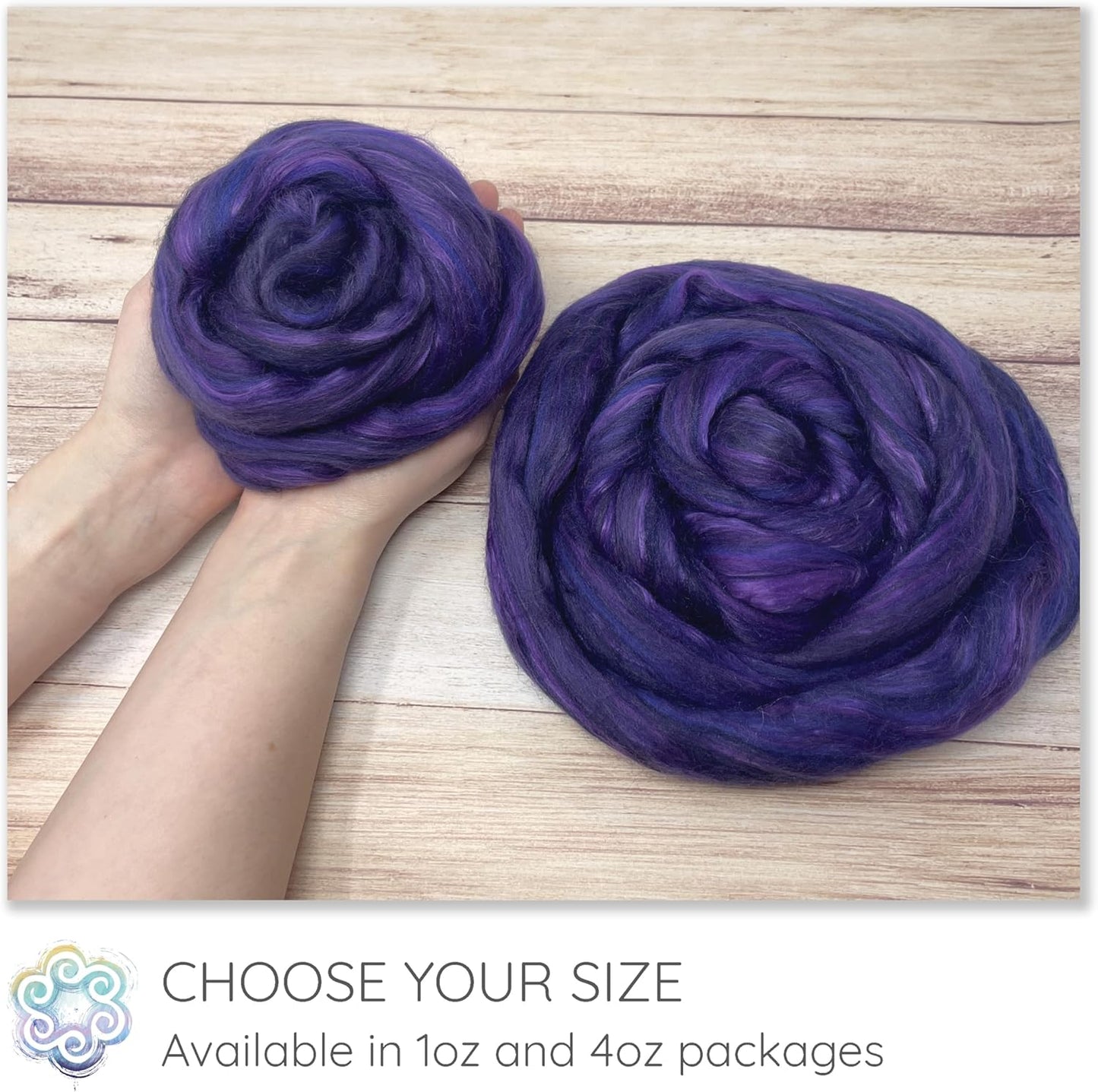 Merino Silk Luxe Tonal Designer Blend. Superfine Merino, Mulberry Silk, Tussah Silk. Top Roving for Spinning or Felting. Meadow Mist 1oz