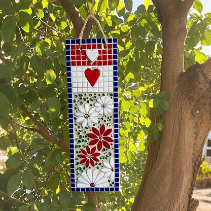 Artspac White Petal Ceramic Mosaic Tiles for Crafts, 200g Flower Tiles Mosaic Pieces for Mosaic Craft Supplies,Garden Art Decor