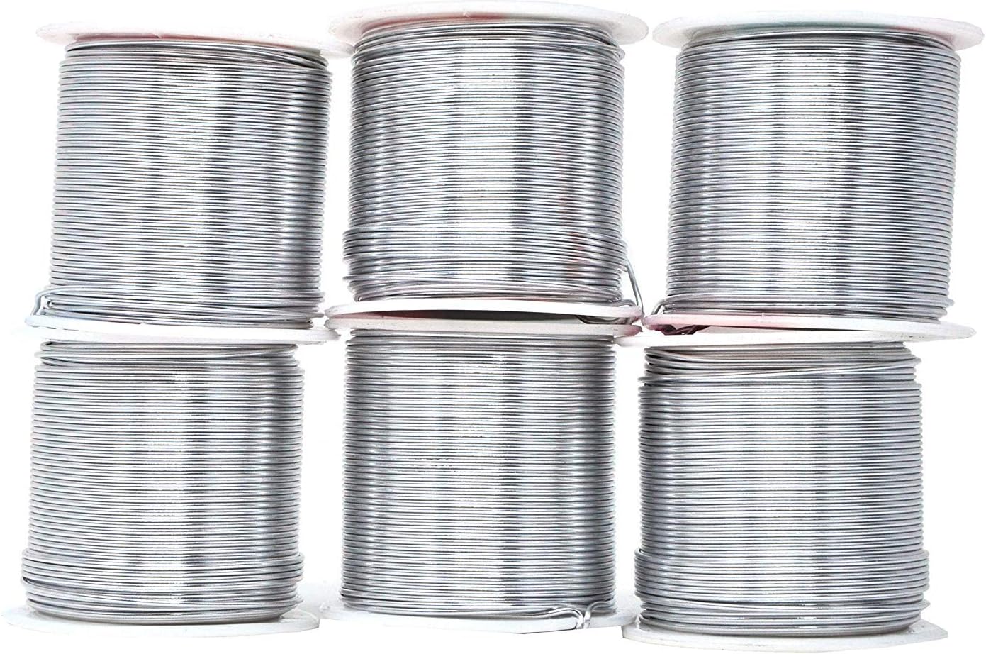 Mandala Crafts 18 Gauge Anodized Aluminum Craft Wire for Jewelry Making - 450 FT Colored Flexible Silver Combo Wire - Bendable for Bonsai Armature Crafting Sculpting - Crafty Corner