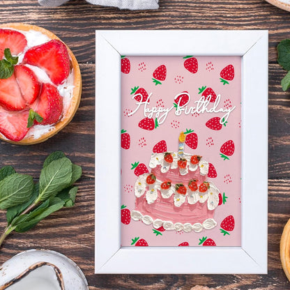 3D Textured Embossing Folders for Card Making, Strawberry Plastic Embossing Folders Fruits Embossing Folder Craft Card Template for DIY Scrapbooking