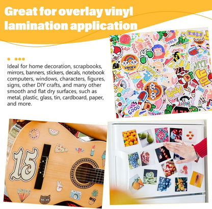 TECKWRAP Laminating Sheets Clear Vinyl Laminate Sheets Sticker Paper for Inkjet Printer Printable Vinyl Stickers, Photo Paper 8.26" x 11.69" A4 28 Sheets (3D Cat Eye, Glitter, Glossy, Matte)