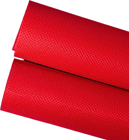2 Sheets of Red 11 Count Aida Cloth – 21 x 21 Inch Pre-Cut Fabric Squares – Cross Stitch Fabric – 100% Cotton – Ideal for Needlework & Embroidery – The Knotty Unicorn