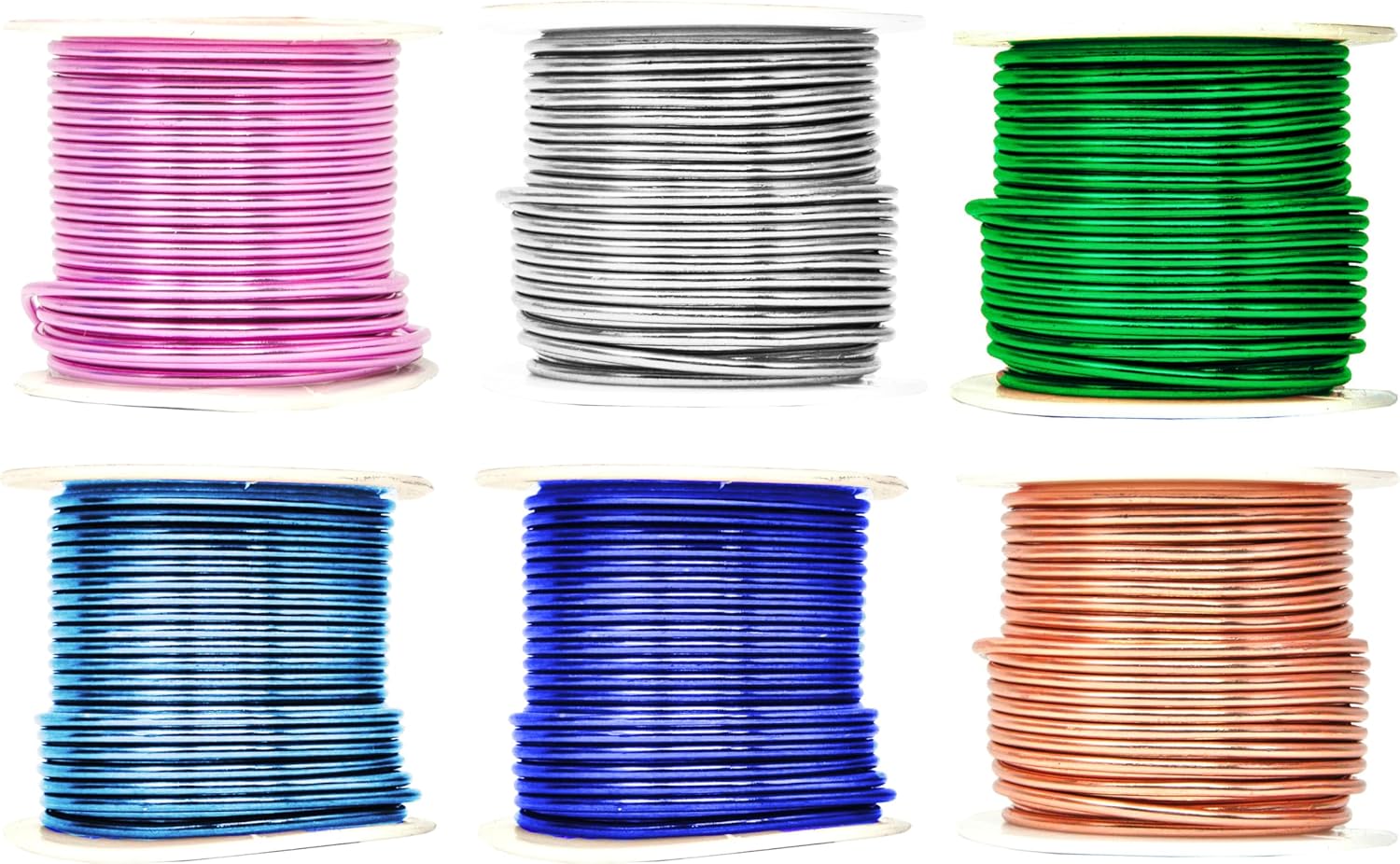 Mandala Crafts 12 Gauge Anodized Aluminum Craft Wire for Jewelry Making - 276 FT Colored Flexible Silver Copper True Blue Pink Ice Blue Green Wire - Bendable for Bonsai Armature Crafting Sculpting - Crafty Corner