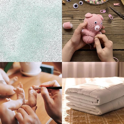 Bright Creations Glass Microbeads 12 lbs – Premium Micro Glass Beads for Weighted Blankets, DIY Crafts, Stuffed Animals & Dolls – Crystal Clear Filler Beads with Reusable Storage Container
