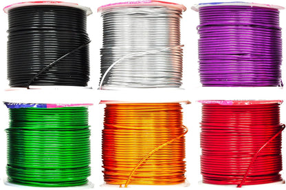 Mandala Crafts 16 Gauge Anodized Aluminum Craft Wire for Jewelry Making – 390 FT Colored Flexible Silver Black Gold Purple Red Kelly Green Wire - Bendable for Bonsai Armature Crafting Sculpting - Crafty Corner