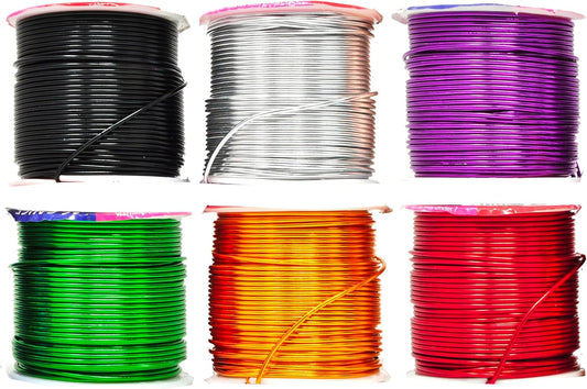Mandala Crafts 16 Gauge Anodized Aluminum Craft Wire for Jewelry Making – 390 FT Colored Flexible Silver Black Gold Purple Red Kelly Green Wire - Bendable for Bonsai Armature Crafting Sculpting - Crafty Corner