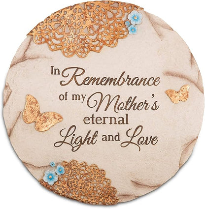 Pavilion Gift Company 19069 "Remembering Mother" Memorial Garden Stone, 10-Inch,Blue