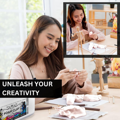 Pixiss Foam Clay (1500g, Black + White)