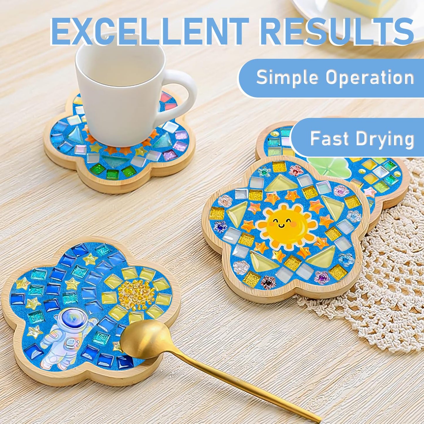 Mosaic Crystal Grout, Mosaics Tile Tools, Mosaic Tile Accessories – Essential for Handmade Grouting and Perfect for DIY Craft Projects (Blue, 8.8oz)