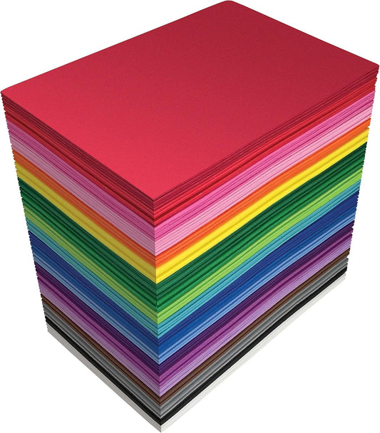 Better Office Products 100 Pack EVA Foam Sheets, 5.5 x 8.5 Inch, Assorted Colors (20 Colors), 2mm Thick, for Arts and Crafts, 100 Sheets - Crafty Corner