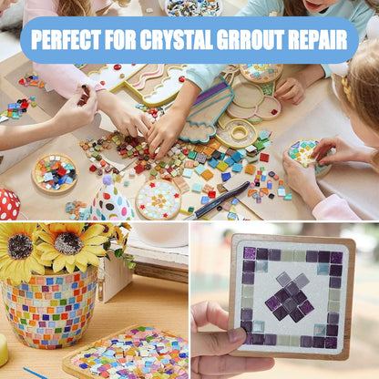 Mosaic Crystal Grout – Ultimate Grouting Solution & DIY Craft Essential for Mosaic Tile Projects, Handmade Art, & Home Decor (8.8oz)