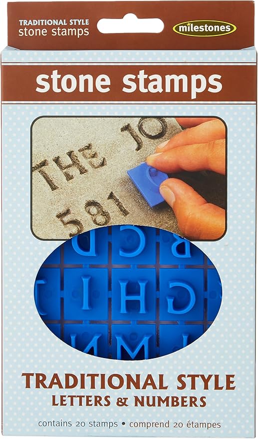 Midwest Products Traditional Letters and Numbers Stepping Stone Stamps (905-20510)