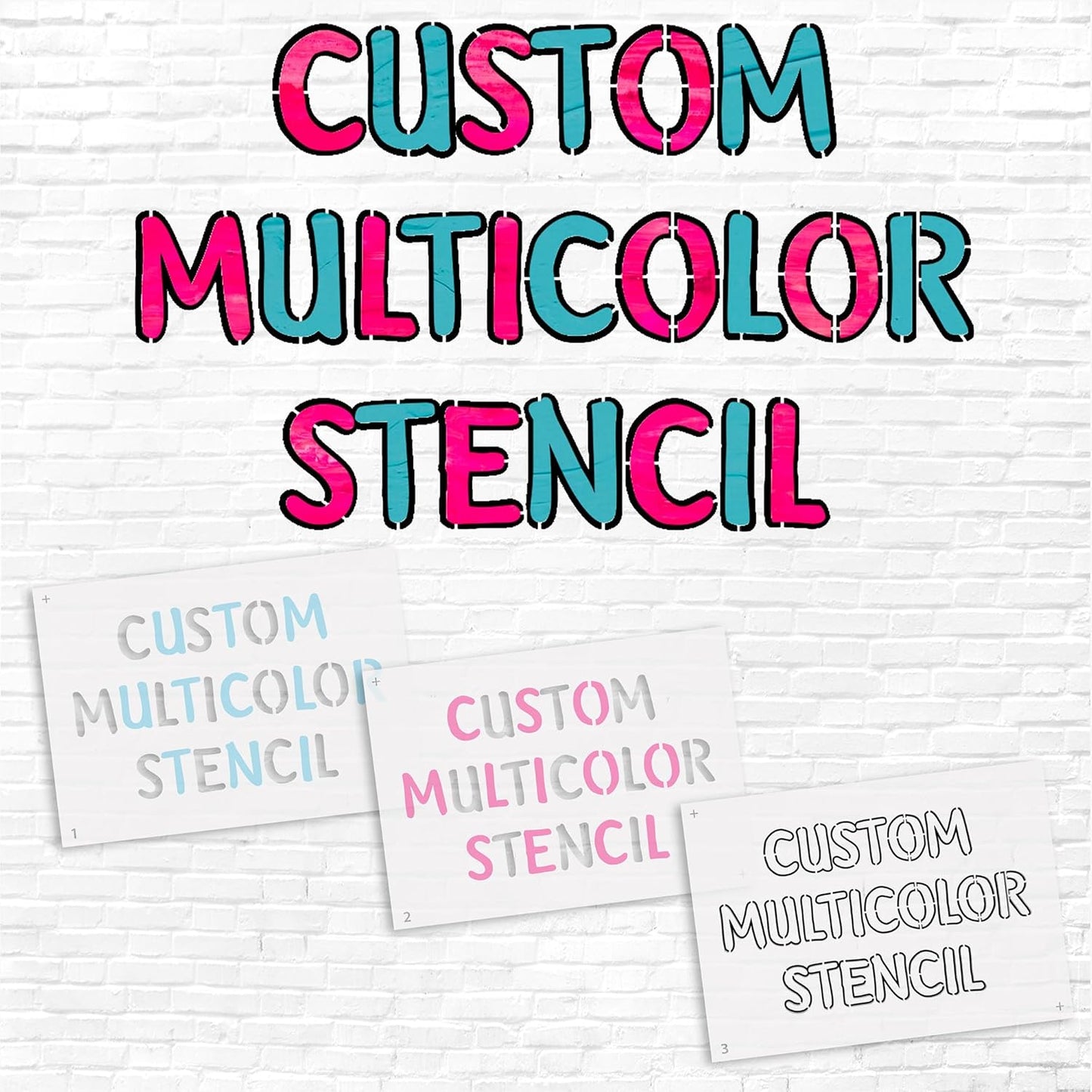 Stencil Stop Personalized Custom Layered Stencils for Spray Painting - Customizable for Logos, Businesses, Images - 14 Mil Mylar Plastic