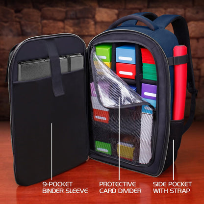 ENHANCE MTG Backpack TCG Card Storage - TCG Backpack for Deck Boxes, Sleeved Cards, Playmats, MTG Accessories
