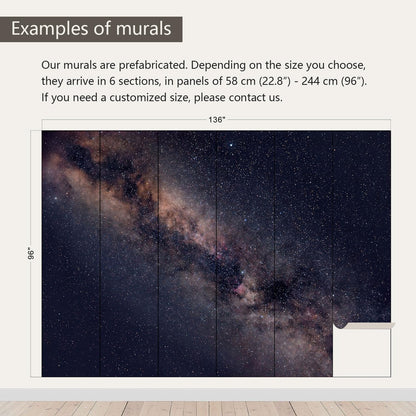 AFZEVEB-Galaxy Stars Wallpaper Wall murals for Ceiling 136"x96"(Not Peel and Stick)