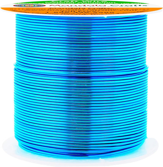 Mandala Crafts 22 Gauge Anodized Aluminum Craft Wire for Jewelry Making - 100 FT Colored Flexible Vivid Sky Blue Wire - Bendable for Bonsai Armature Crafting Sculpting - Crafty Corner