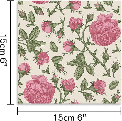 24 Sheets 12 Designs Scrapbook Paper Pad,6"×6” Single-Sided Decopodge Craft Cardstock Paper, Christmas Scrapbooking DIY Decorative Background Cardmaking Supplies.Flowers - Crafty Corner