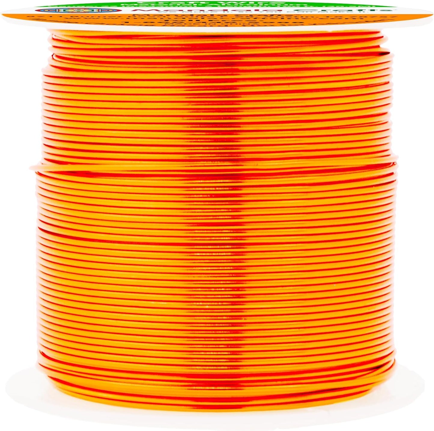Mandala Crafts 22 Gauge Anodized Aluminum Craft Wire for Jewelry Making - 100 FT Colored Flexible Orange Wire - Bendable for Bonsai Armature Crafting Sculpting - Crafty Corner