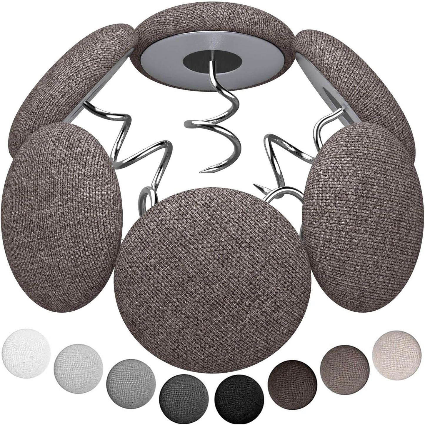 Linen Fabric-Covered Twist Pins - 8 Colors Upholstery Pins & Bed Skirt Pins -Used to Secure Sofa Cushion, Armrest Covers, Furniture & Bed Skir(12, Brown)