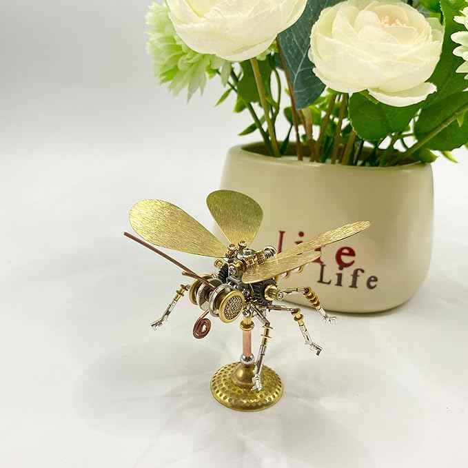 3D Metal Puzzle, Steampunk Butterfly Insect Bug Mechanical Model, Making Kit DIY Projects Metal Building Adult Hobby Kits for Men for Birthday(Butterfly-HD5)