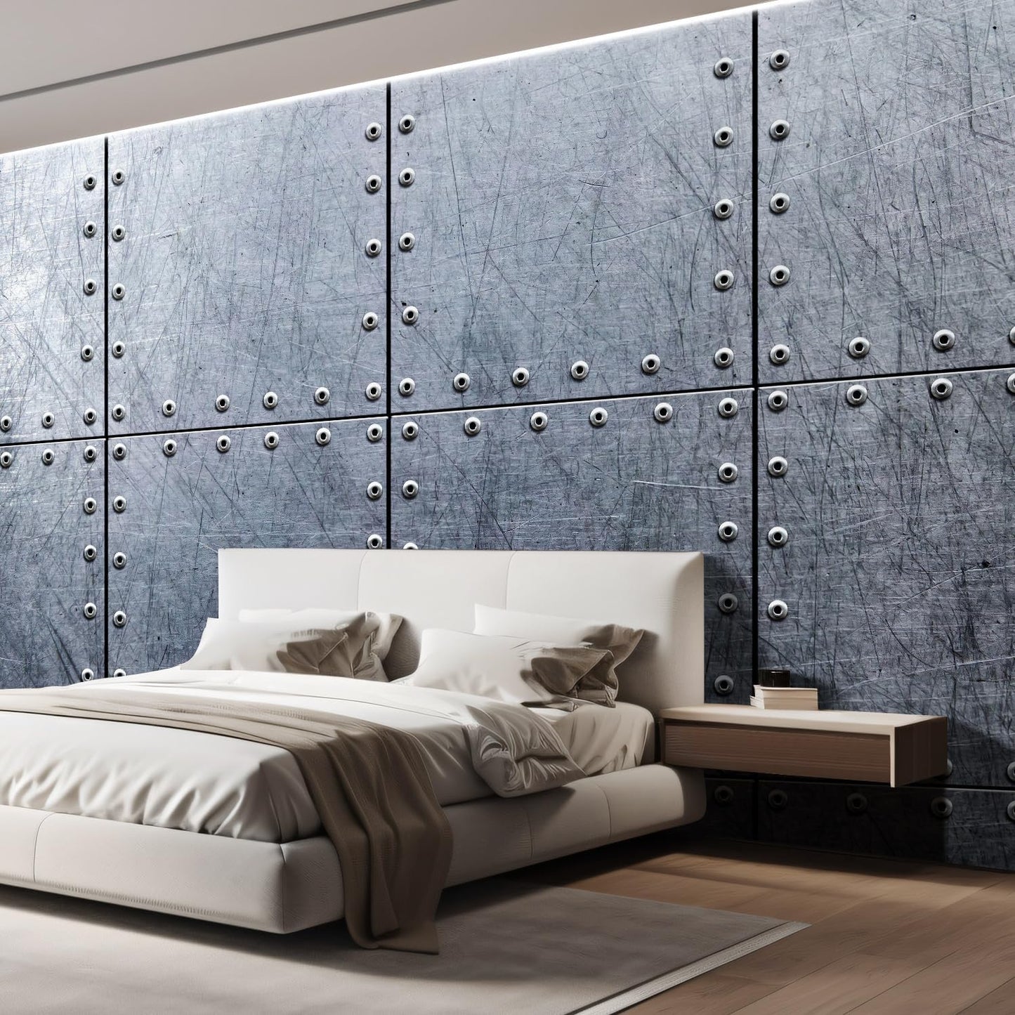 wall26 Wall Sticker/Wall Mural Metal Background, Not Peel and Stick, Non-Woven Wallpaper Decorative for Bedroom, Living Room, Office - 100x144 inches