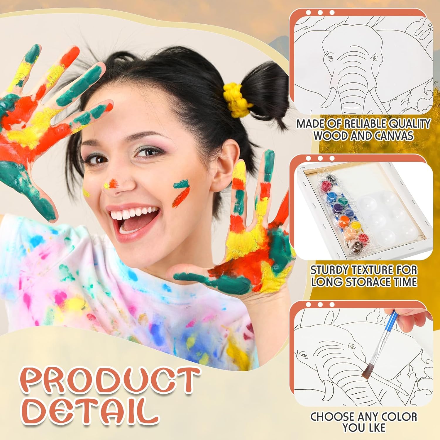 Zhanmai 12 Pack Pre Drawn Canvas for Painting Sip and Paint Kit 8" x 10" Paint Party Set Canvas Painting Pre Printed Canvases for Party Favor DIY Virtual Adult's Date Night(Natural Scenery) - Crafty Corner