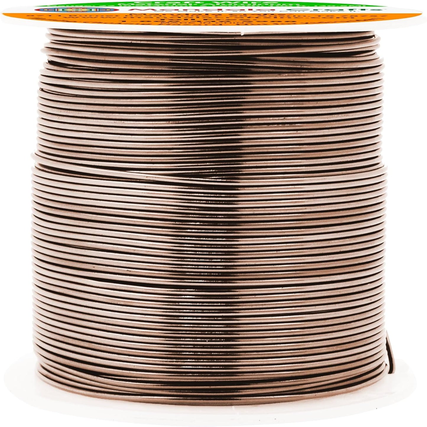 Mandala Crafts 22 Gauge Anodized Aluminum Craft Wire for Jewelry Making - 100 FT Colored Flexible Light Brown Wire - Bendable for Bonsai Armature Crafting Sculpting - Crafty Corner