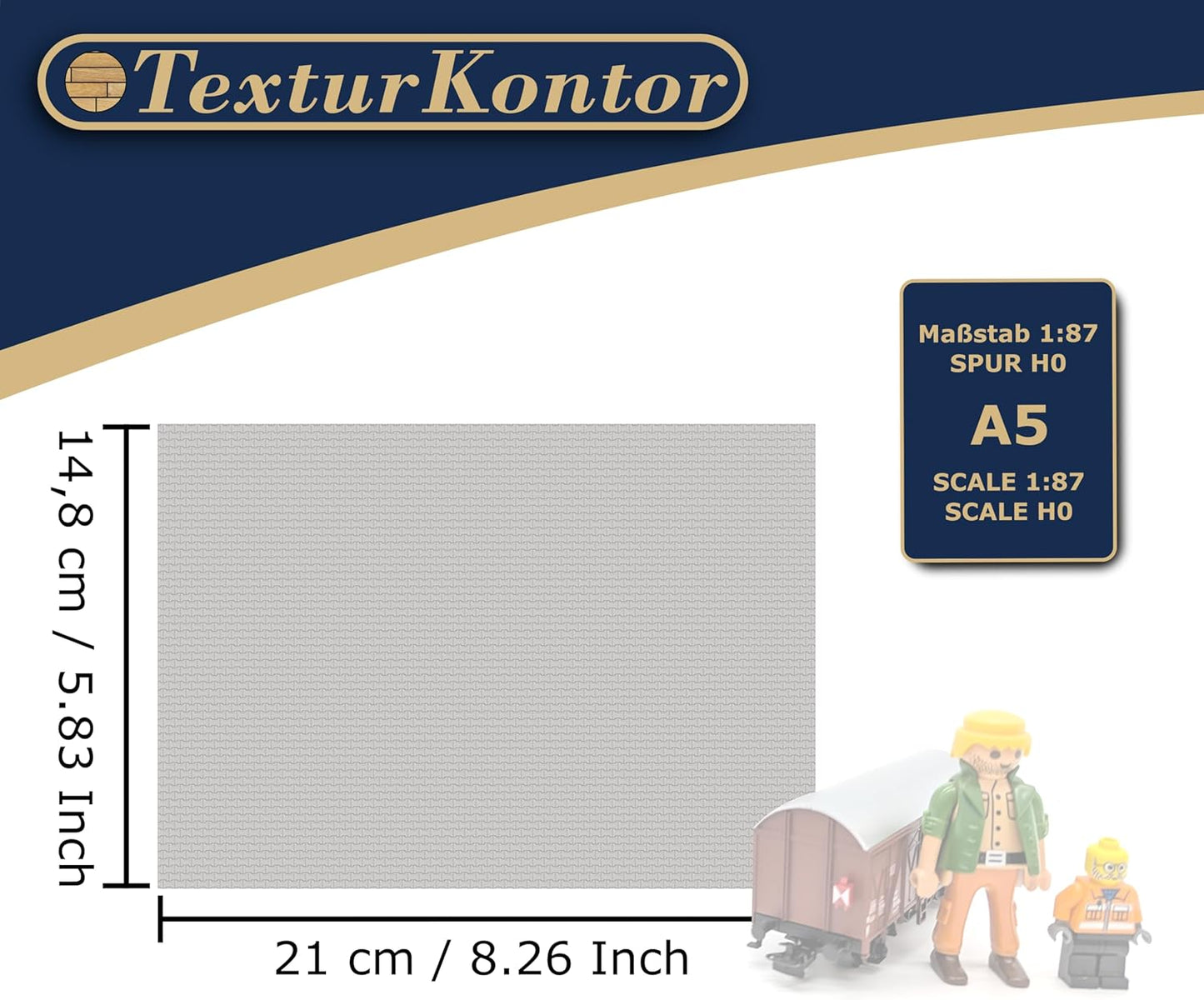 3 Sheets Self-Adhesive Decorative Film Paving Stones and Surfaces for Model Making in Scale 1:87 Scale H0 (UK: 3.5 mm Scale) (Double Composite Paving)