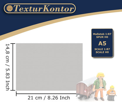 3 Sheets Self-Adhesive Decorative Film Paving Stones and Surfaces for Model Making in Scale 1:87 Scale H0 (UK: 3.5 mm Scale) (Double Composite Paving)