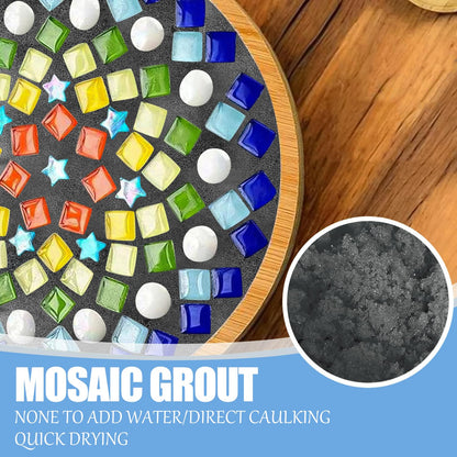Mosaic Crystal Grout, Mosaics Tile Tools, Mosaic Tile Accessories – Essential for Handmade Grouting and Perfect for DIY Craft Projects (Gray, 4.5oz)