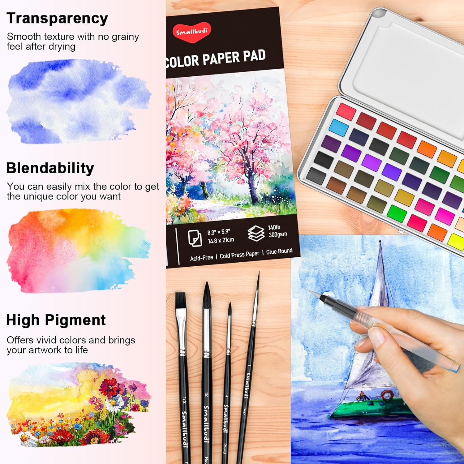 Watercolor Paint Set 168 Colors Including Metallic, Watercolor Kit with Case, Watercolor Paper, Paint Brushes, Palette and Accessories, Water Color Art Supplies Gift for Adults Kids Artists - Crafty Corner