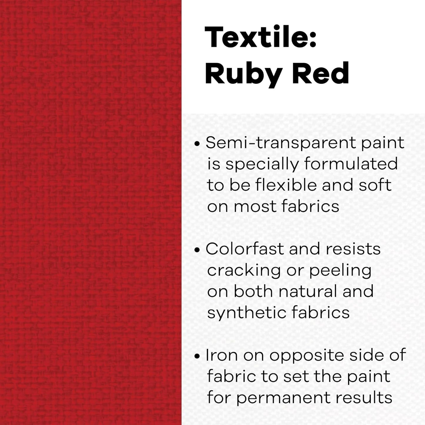 Jacquard Ruby RED Textile Color Paint