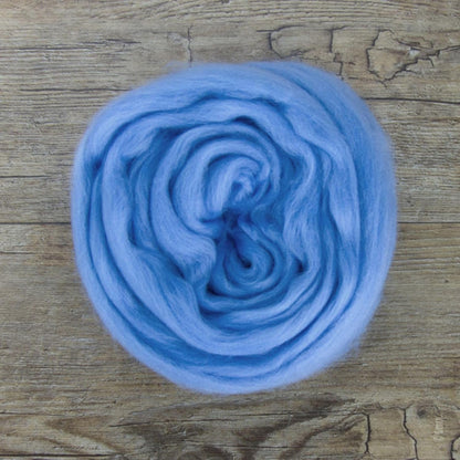 Revolution Fibers Merino Wool Combed Top | 1 lb Premium Wool Roving | 22 Micron, Best Merino Wool for Spinning, Tapestry, Needle Felting, Big Yarn Roving and Wall Hangings (Sky Blue)