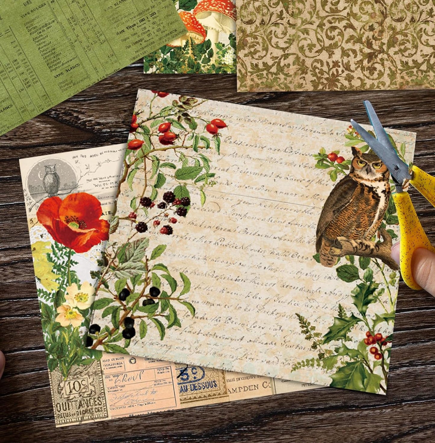 YASMEN Scrapbook Paper Pad 6x6, Vintage Patterned Cardstock, Single-Sided Decopodge, DIY Decorative Craft Paper, Scrapbooking Junk Journal Gift Card Making Supplies - 24 Sheets - Crafty Corner