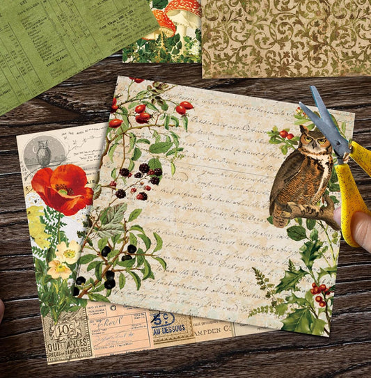 YASMEN Scrapbook Paper Pad 6x6, Vintage Patterned Cardstock, Single-Sided Decopodge, DIY Decorative Craft Paper, Scrapbooking Junk Journal Gift Card Making Supplies - 24 Sheets - Crafty Corner