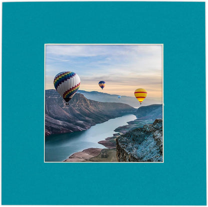 11x14 Mat for 8.5x11 Photo - Precut Teal Blue Picture Matboard for Frames Measuring 11 x 14 Inches - Bevel Cut Matte to Display Art 8.5 x 11 Inches - Acid Free ONE MAT with Backing Board & Clear Bag