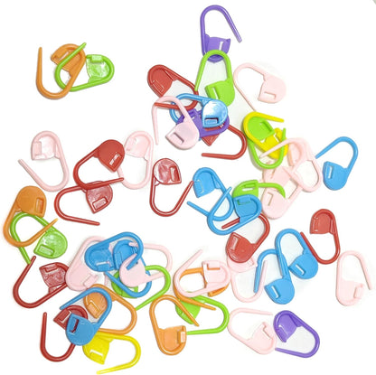 60Pcs Colorful Knitting Markers Crochet Clips Crochet Pins Bulk Stitch Markers Locking Stitch Knitting Place Markers DIY Craft Plastic Safety Pins Weave Stitch Needle Clip Counter（7 Colors (60 Pcs)