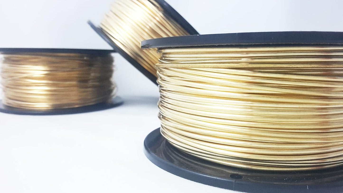 18 Gauge, Jeweler's Brass Wire, Red Brass, Round, Dead Soft, CDA #260-1LB(214FT) by CRAFT WIRE
