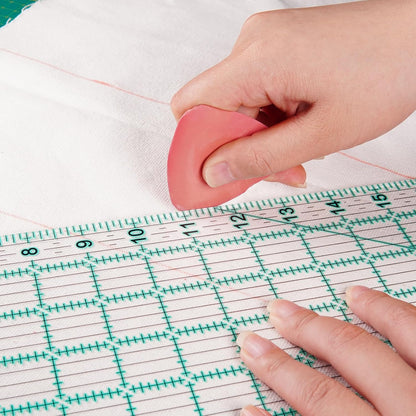 MANUFORE Quilting Ruler 6 * 12in Sewing Acrylic Anti-Slip Metric Ruler DIY Quilting Tools with Clear Printed Lines for Precise Cutting