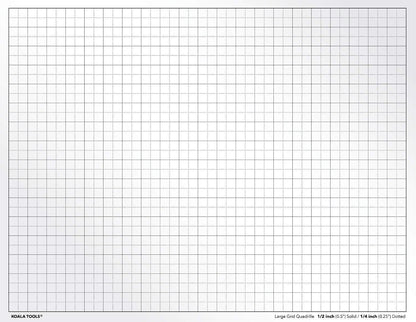 Koala Tools | Geometric Grid Transparency Sheets (Variety Pack of 4) - 8.5" x 11" | Overhead Projector and Light Box Transparencies - Tracing Film for Sketching & Drawing