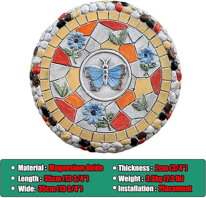 Stepping Garden Stone 1/3 / 6 Pack Step Stone for Yard Pool, Outside Garden Stepping Stone for Yard, Butterfly Dragonfly Gardening Gifts Stairs for Mothers Day (Color : Butterfly)