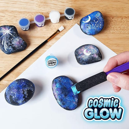 ArtSkills Rock Painting Kit - 18 Rocks - Geode, Mandala & Glow in the Dark Rock Painting, Arts and Crafts for Kids