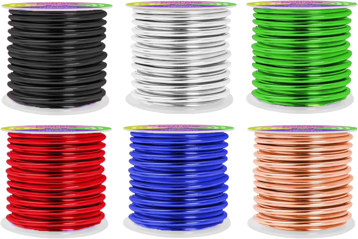 Mandala Crafts 8 Gauge Anodized Aluminum Craft Wire for Jewelry Making - 120 FT Colored Flexible Silver Copper True Blue Black Red Kelly Green Wire - Bendable for Bonsai Armature Crafting Sculpting - Crafty Corner