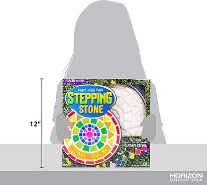 Made By Me Mosaic Stepping Stone, DIY Custom Name Garden Stone, Great Spring & Summer Painting Activity, Arts & Crafts Kit for Kids Ages 5-9