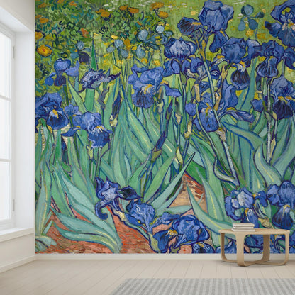 wall26 Irises by Vincent Van Gogh Dutch Impressionism 20th Century Artist Peel and Stick Large Wall Mural, Removable Wallpaper, Home Decor - 132x168 inches